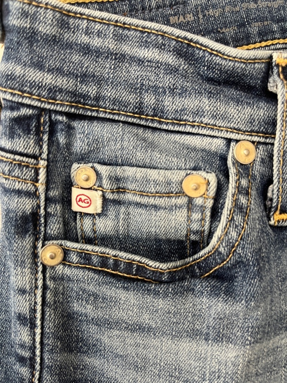 AG Adriano Goldschmied Mari Mid-Rise Slim Straight Jeans 15 Years Shoreline 28 - Picture 8 of 14